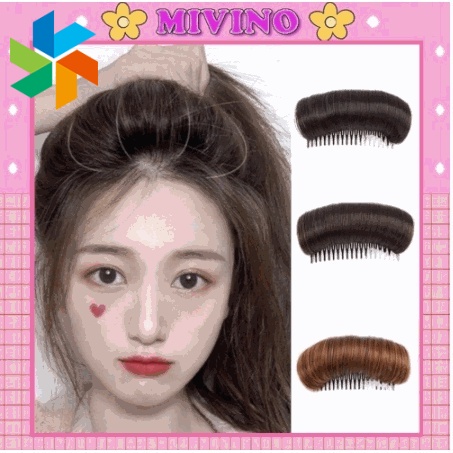 Lược gắn chùm tóc giả cuộn tròn kiểu ẩn tạo kiểu tóc phồng tự nhiên cho nữ JP6