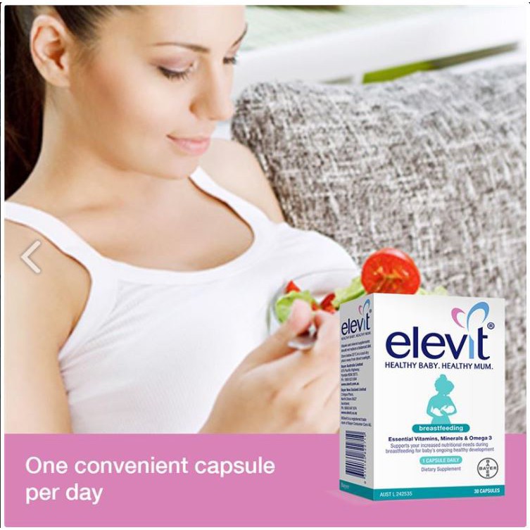 Elevit Breastfeeding bổ sung Vitamin cho phụ nữ sau sinh và cho con bú - hộp 60 viên