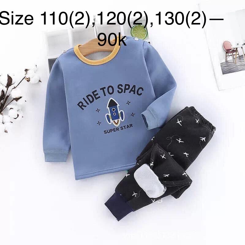 Bộ nỉ lót lông cho bé trai