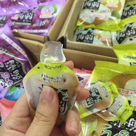 Thạch trái cây Orihiro Nhật gói 2 vị 240gr - Bịch 12 túi nhỏ - Date T1/2024