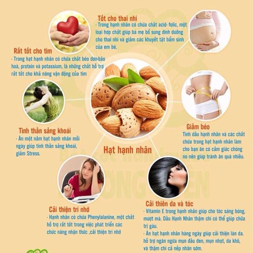 Hạnh Nhân Tách Vỏ Hàng MỸ Nguyên Vị - Hộp 500g (Loại Đặc Biệt) RẤT TỐT CHO THAI PHỤ