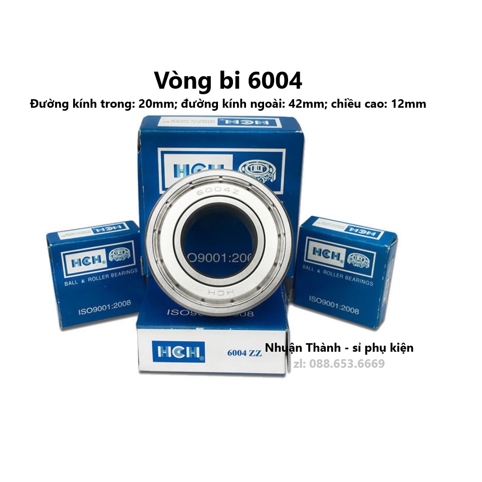 Vòng bi 6004 chịu nhiệt tốc độ cao kích thước 20*42*12mm