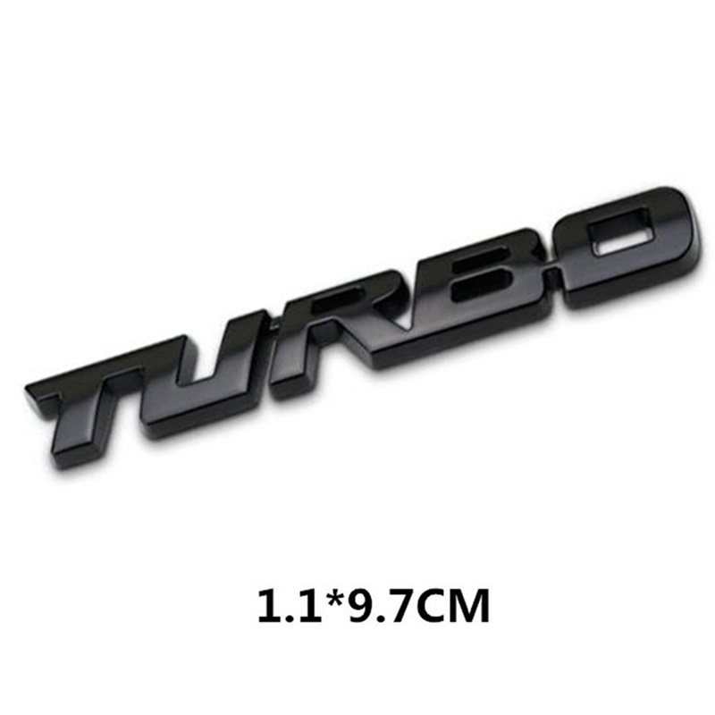 Miếng Dán Kim Loại Chữ Turbo 3d Độc Đáo Trang Trí Xe Hơi / Xe Máy