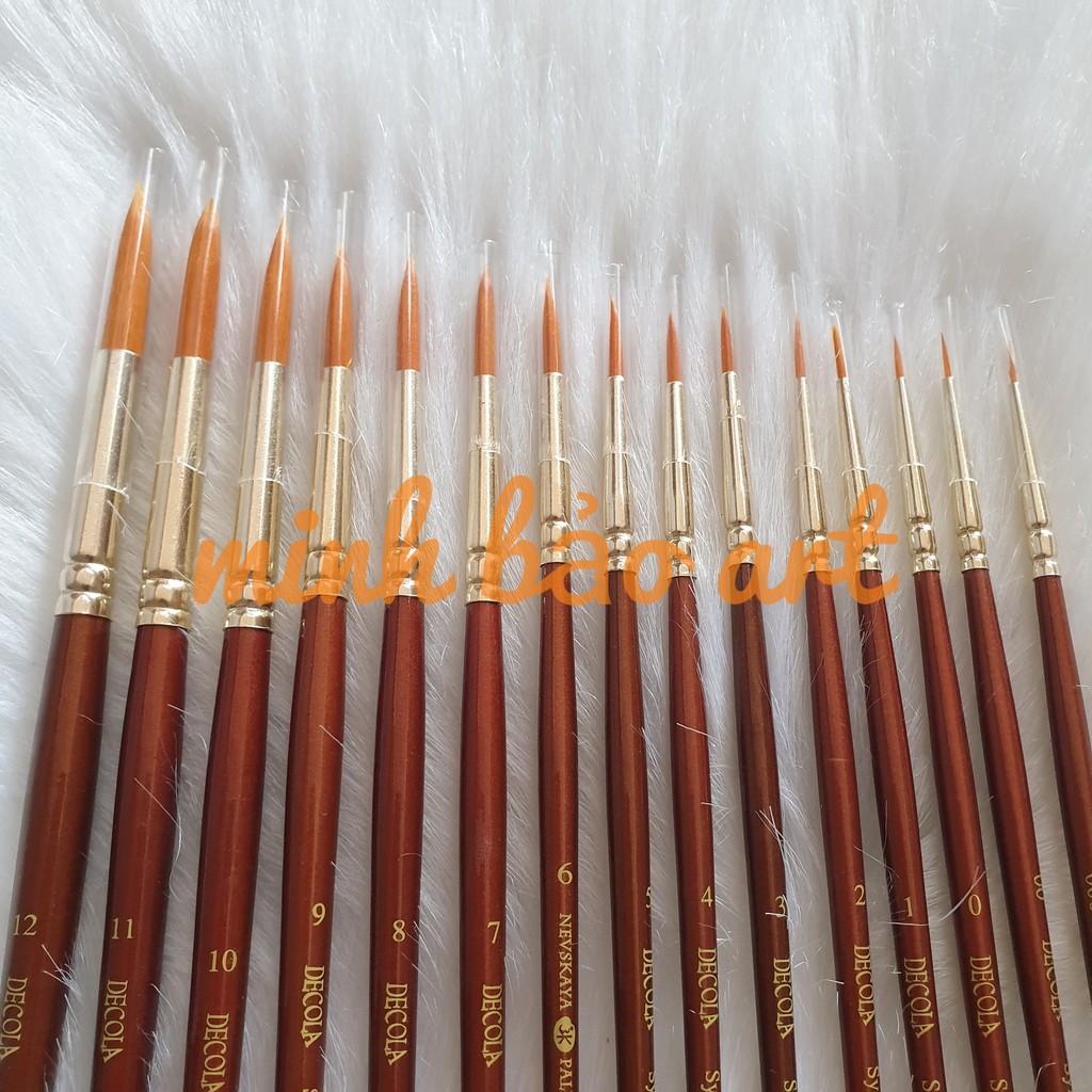 CỌ VẼ MÀU NƯỚC, ACRYLIC SYNTHETIC DECOLA (CỌ NGA)