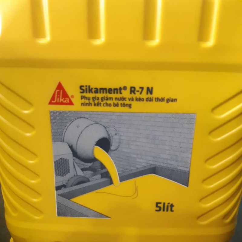 Sikament R-7 Can 5LÍT Phụ gia giảm nước và kéo dài ninh kết bê tông