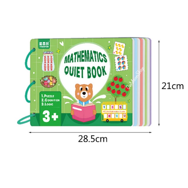 Học liệu bóc dán Montessory cho bé, học liệu busy book bóc dán thông minh cho bé từ 3 tuổi