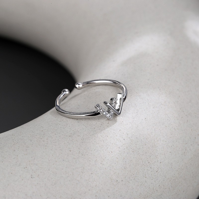 Nhẫn hở đính đá Zircon thời trang sành điệu cho nữ