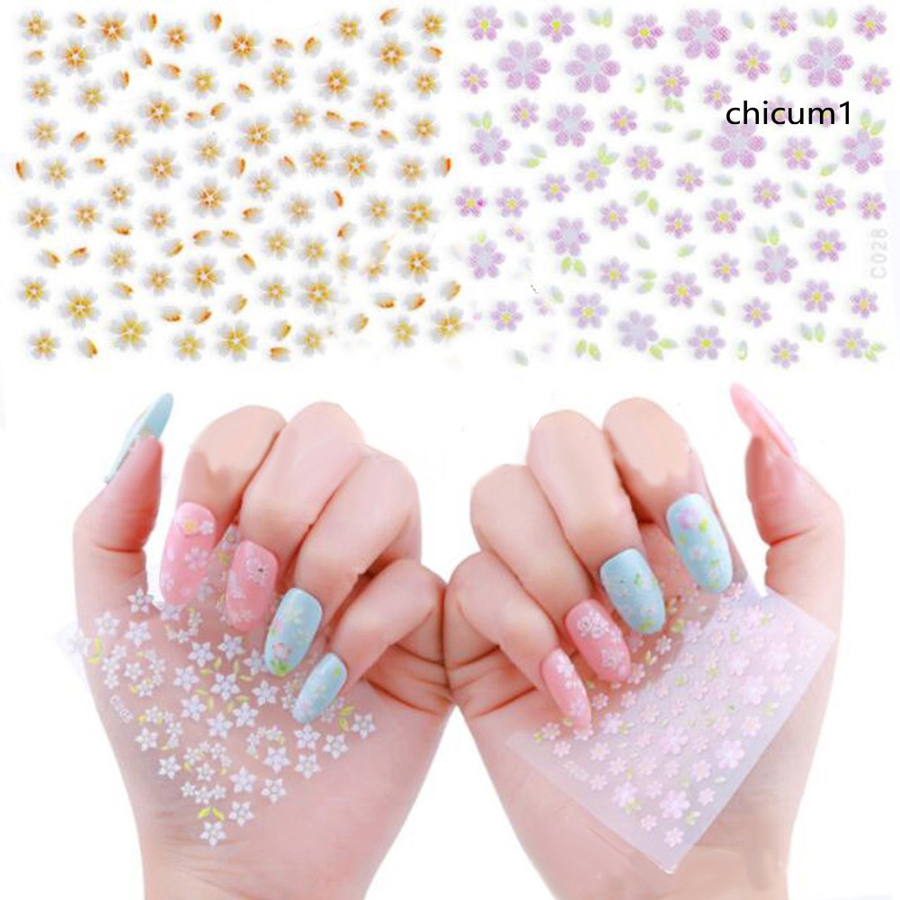 [Hàng mới về] Bộ 10 tấm hình dán họa tiết xinh xắn trang trí móng tay nghệ thuật