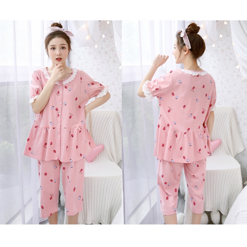 Đồ Bộ bầu - sau sinh - cho con bú - chất liệu coton - mềm - mịn - mát