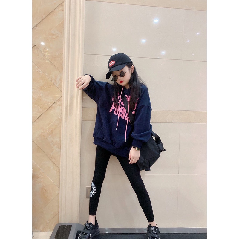 18-50kg Set Áo Hoodie và Quần Legging cho Bé Gái size Đại 2021