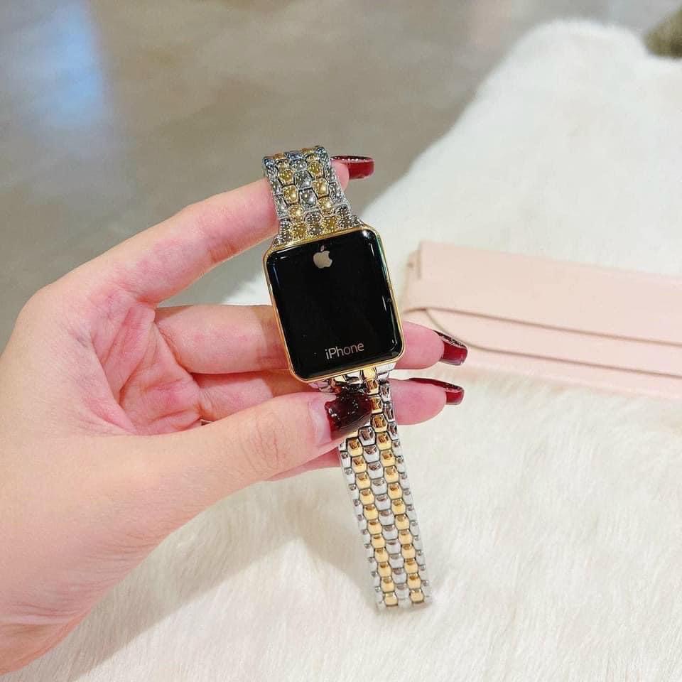 ✅ Đồng hồ iphone màn hình CẢM ỨNG điện tử quai hợp kim không rỉ pin siêu bền