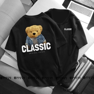 Áo thun tay lỡ nam nữ Selected BEAR TOY TEE, Vải Cotton Co Giãn, Form Regular