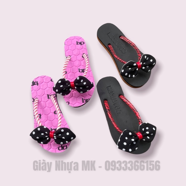 Dép Kẹp Nơ Cho Bé Siêu Cute - Dép Nơ Mẹ và Bé Dễ Thương Siêu bền - DL151