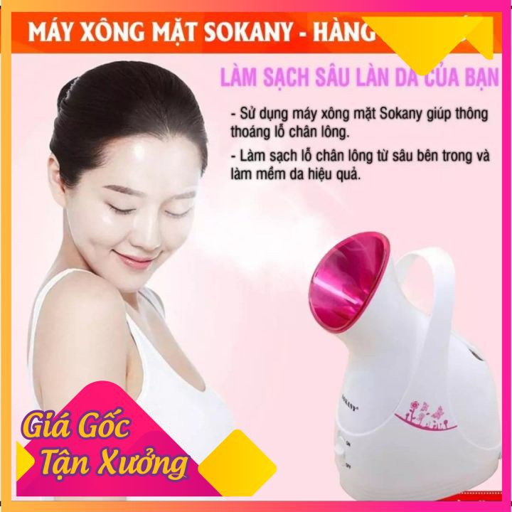 Máy Xông Hơi Mặt cao cấp Sokany - tạo hơi nóng giữ ẩm, làm sạch sâu bên trong [ BH 6T ]