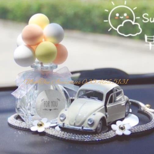 Set Ô TÔ mô hình trang trí taplo - Set Ô Tô + Thảm Tròn Đính Đá Hoa