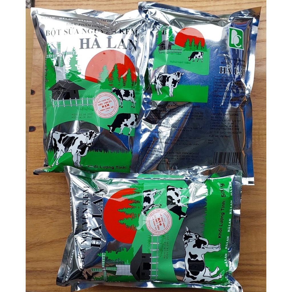 Bột sữa nguyên kem Hà Lan con bò 500gram/ bịch