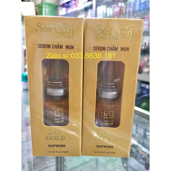 serum chấm mụn Sắc Tiên 24K GOLD chai 10ml