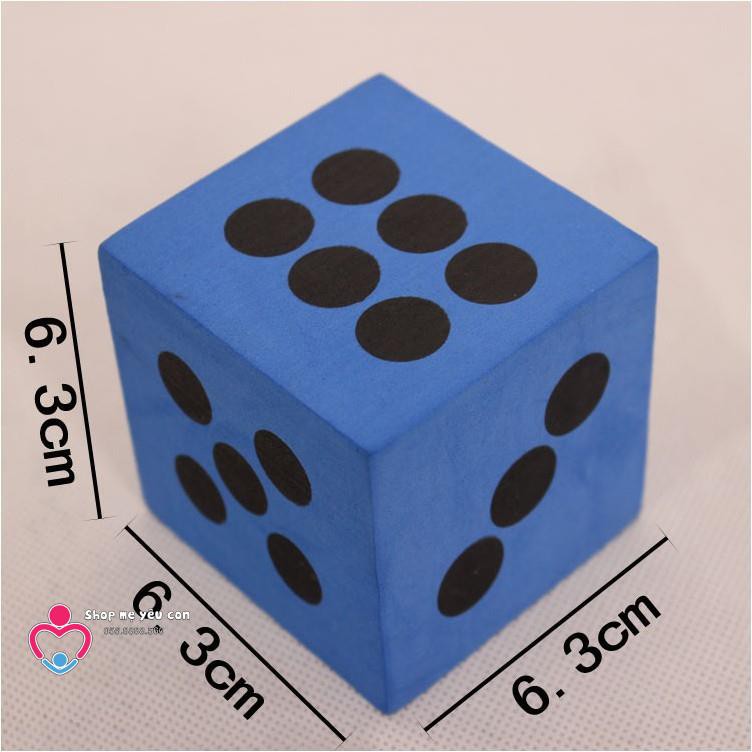 Xúc xắc xốp đặc siêu bền siêu to 6.3cm XÍ NGẦU
