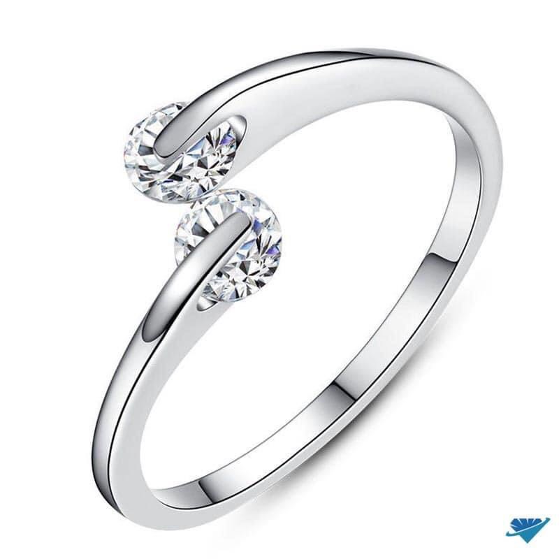 Nhẫn bạc thật, nhẫn nữ giá rẻ JQN mẫu hở N70