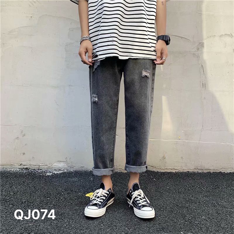 Quần Jean baggy nam VN CLO wash rách đủ màu - QJ075