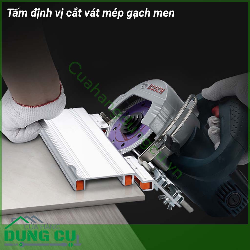 Cữ định vị 45 độ cắt mép gạch, đá lắp máy cắt gạch cầm tay