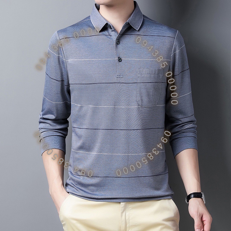 Áo thun cotton dài tay size đại nam trung niên nhiều mẫu