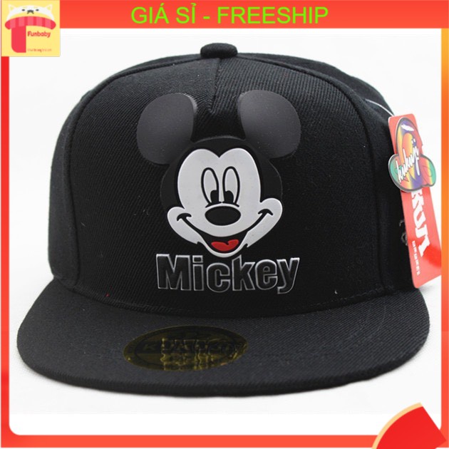 Mũ lưỡi trai cho bé trai 4-8 tuổi hình Mickey, Nón trẻ em kiểu dáng thời trang