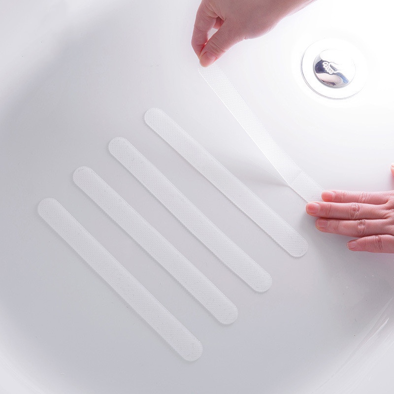 Set 6 Dải Dán Sàn Nhà Tắm / Cầu Thang Bằng PEVA Trong Suốt Chống Trượt An Toàn