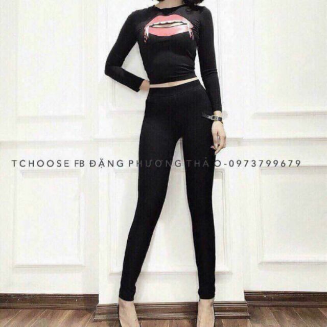 Quần legging Papaya xuất Hàn vải umi xịn