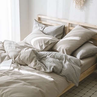Bộ Drap & Chăn Phao Cotton Tici Be -Ghi