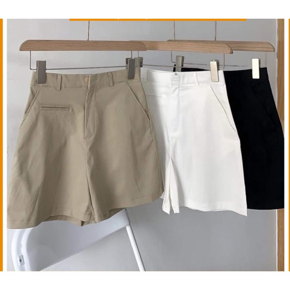 Quần Short Nữ KaKi Lưng Cao Túi Mổ Phong Cách Hàn Quốc Siêu Đẹp