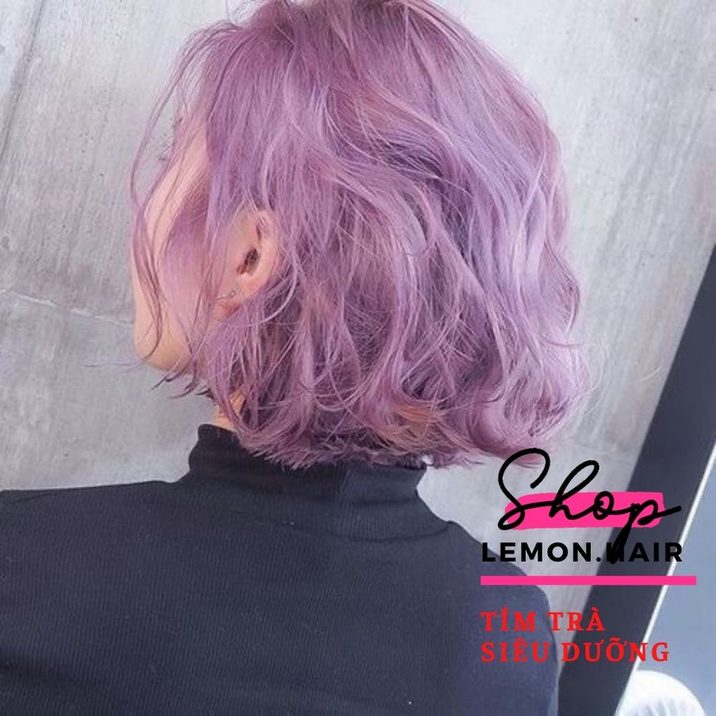 thuốc nhuộm tóc tím trà + tặng oxy trợ dưỡng - lemon.hair