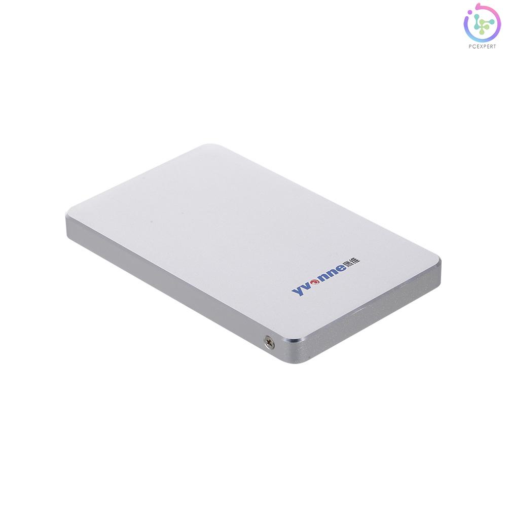 Yvonne 2.5&quot; USB 3.0 HDD External Mobile Hard Drive Portable HDD Storage Compatible For PC Mac Desktop Laptop Silver 160GB