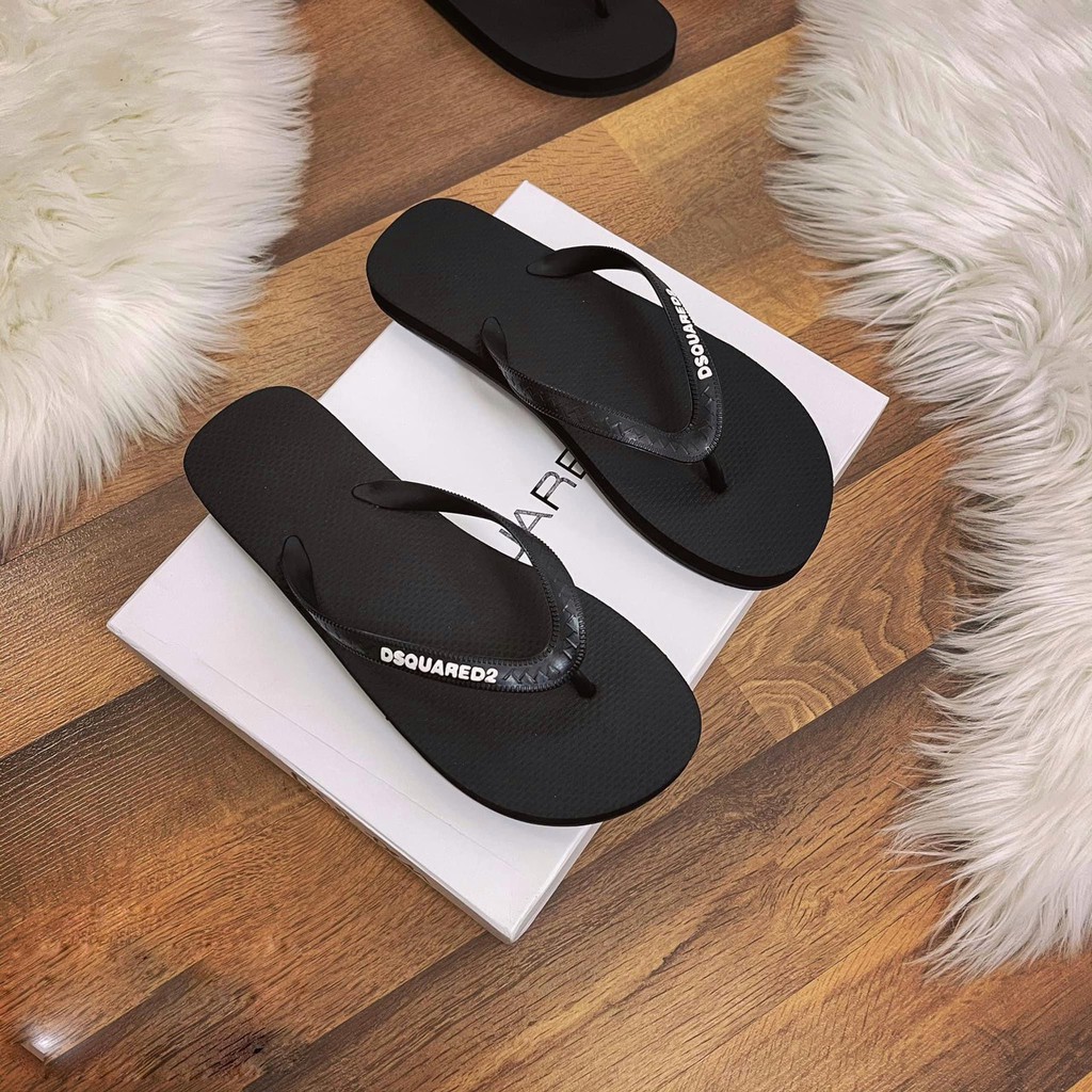 👟 HIGH FASHION👟 Dép xỏ ngón siêu cấp, Dép tông vân chìm Dsquared fullbox bill thẻ giấy gói MLN size 38-43