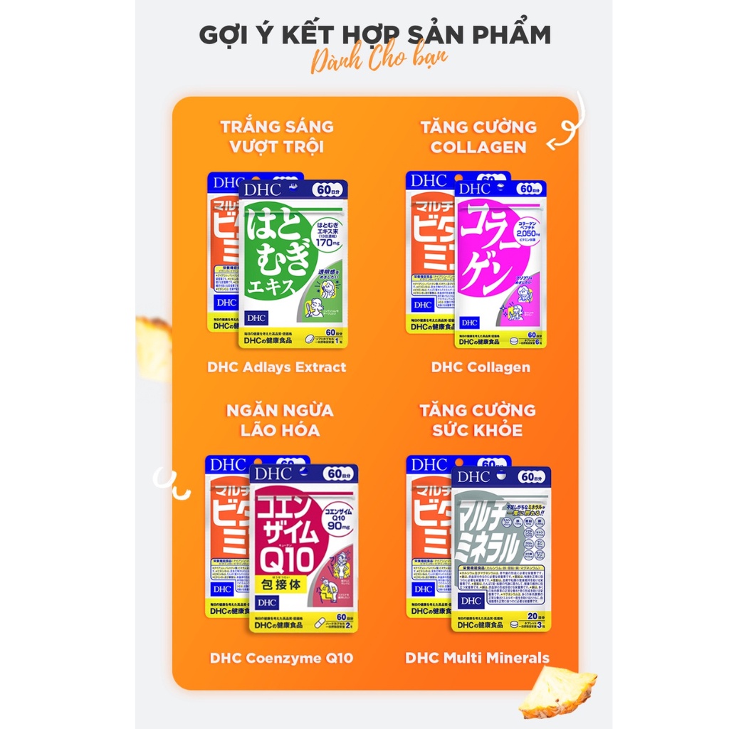 Viên Uống DHC Nhật Bản Multi Vitamin Tổng Hợp 30v/gói và 90v/gói