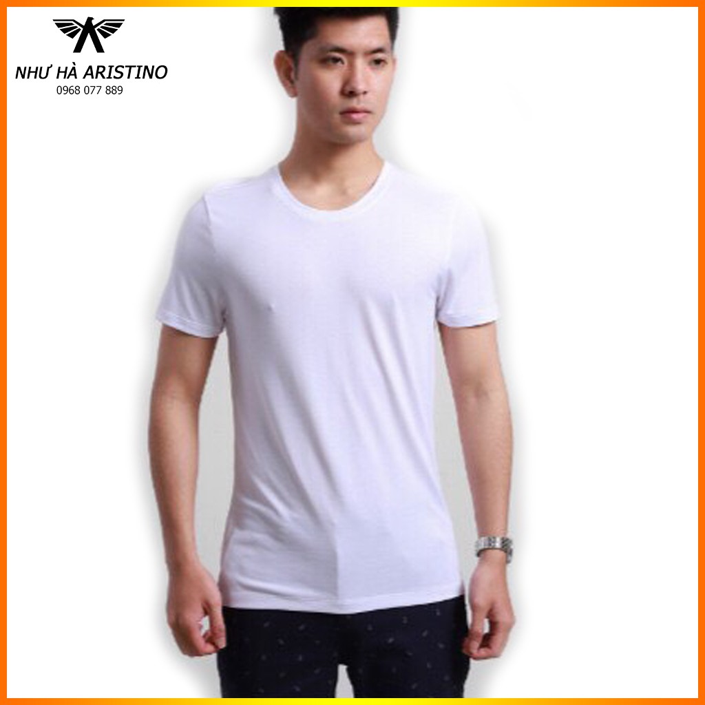 Áo Ngắn Tay Trắng AC22 Aristino 100% COTTON