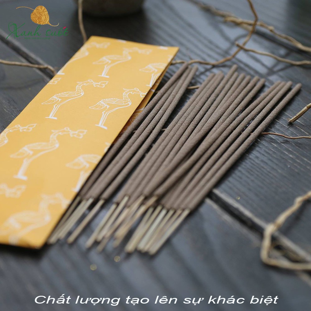 [Nhang Sạch] Hương Hồng Hạc Từ Rễ Cỏ Vetiver- Thơm Thư Thái 50 Nén [Xanh Suốt]