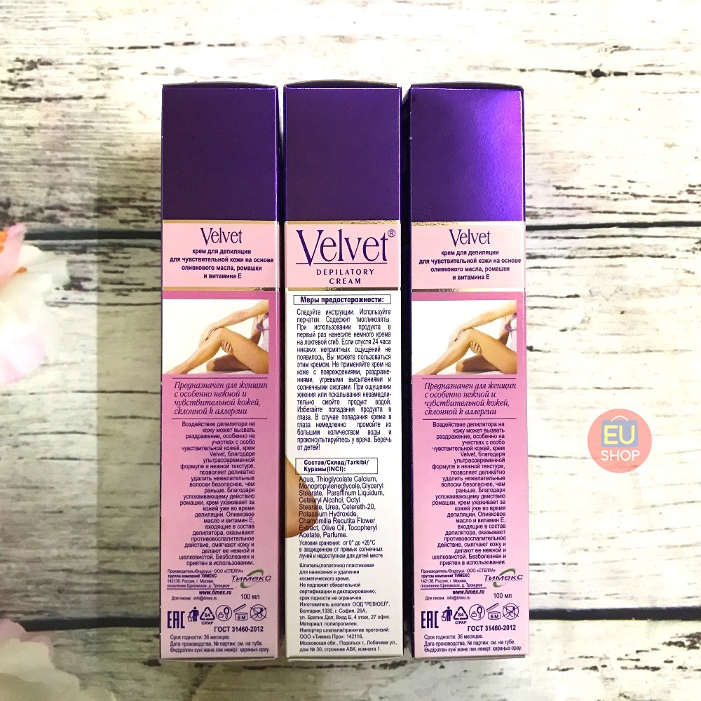 Kem tẩy lông Velvet dành cho da nhạy cảm  Tuýp 100ml