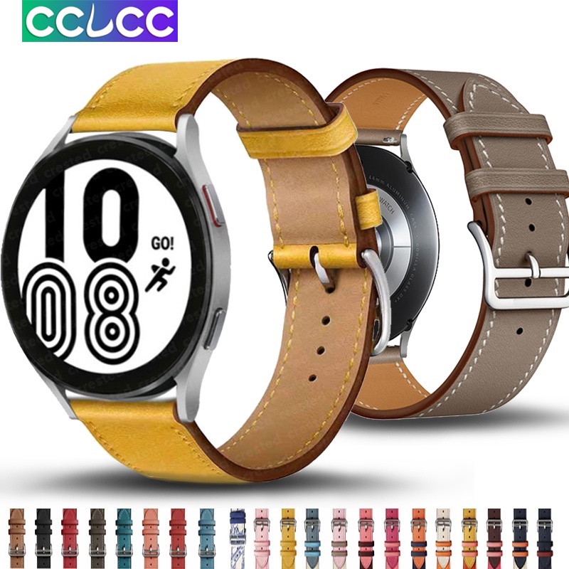 Dây Đeo Bằng Da 20Mm 22Mm Cho Đồng Hồ Thông Minh Samsung Galaxy Active 2 / 3 / 46Mm / 42Mm / S3 / Huawei GT2 Pro GT3 4 44Mm 40Mm