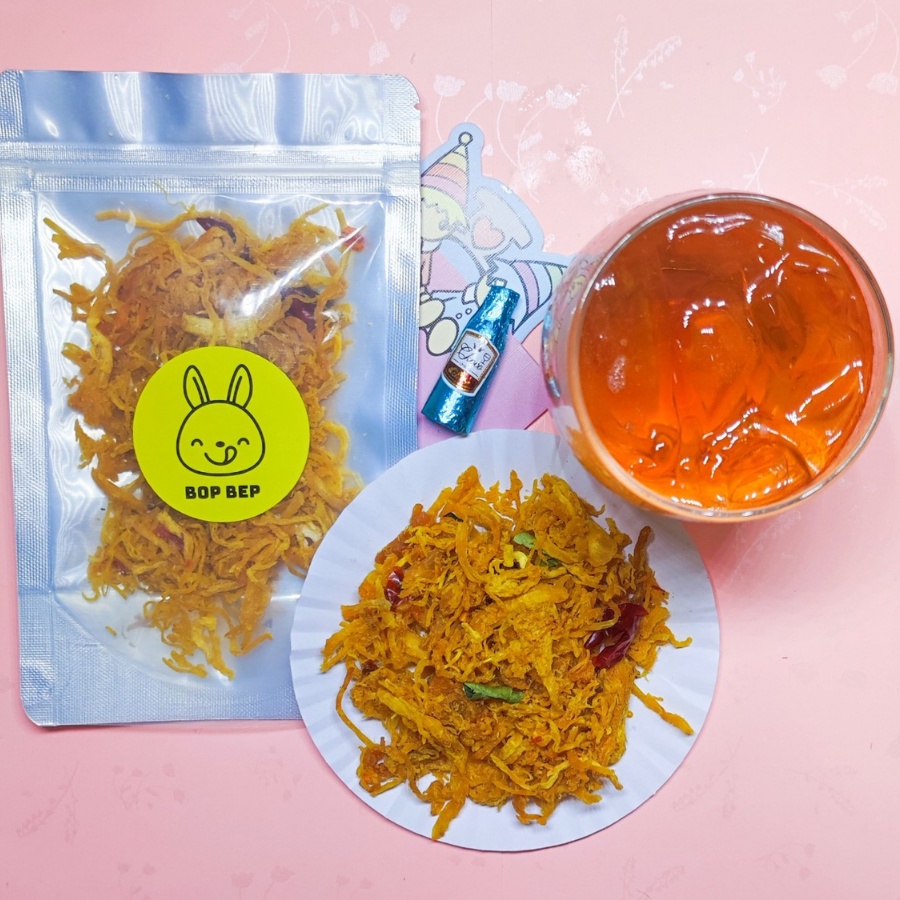 Khô gà lá chanh 50g Bop Bep- đồ ăn vặt ngon, đồ ăn vặt Hà Nội | BigBuy360 - bigbuy360.vn