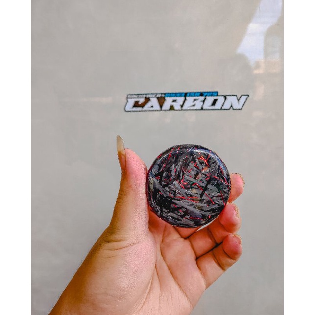 Nắp Xăng Yamaha Ốp Vải Carbon Fiber Foged Sợi Đỏ Nhỏ