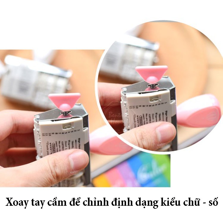 Con dấu Ngày tháng năm kèm Chữ trang trí Thiệp, Sổ lưu niệm