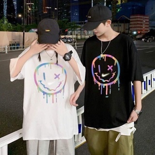 Áo phông cổ rộng unisex phản quang