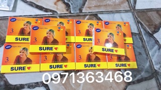 Hộp 3 cái bao cao su Sure