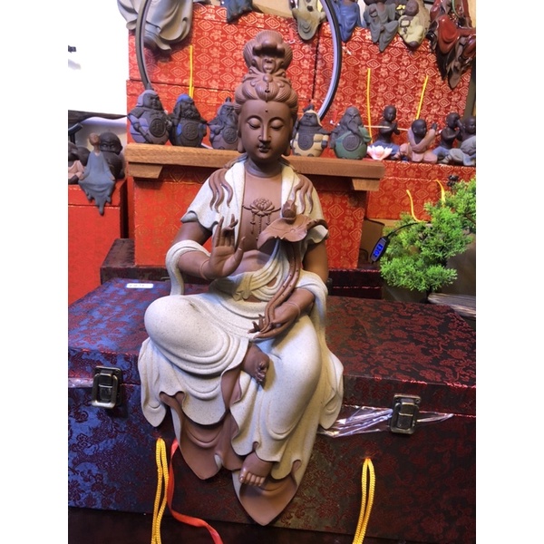 Tượng phật Quan Âm bồ tát áo trắng  cỡ lớn thích hợp trang trí decor phối lũa tiểu cảnh