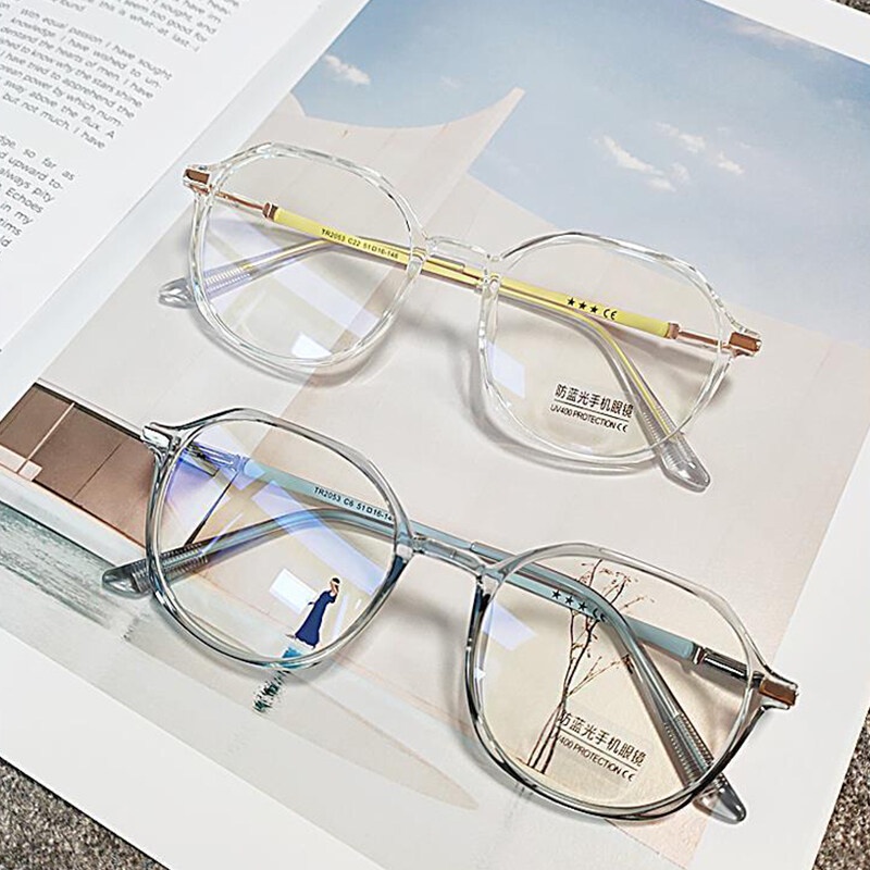 Mắt Kính Chống Ánh Sáng Xanh Thời Trang Phong Cách Hàn Quốc