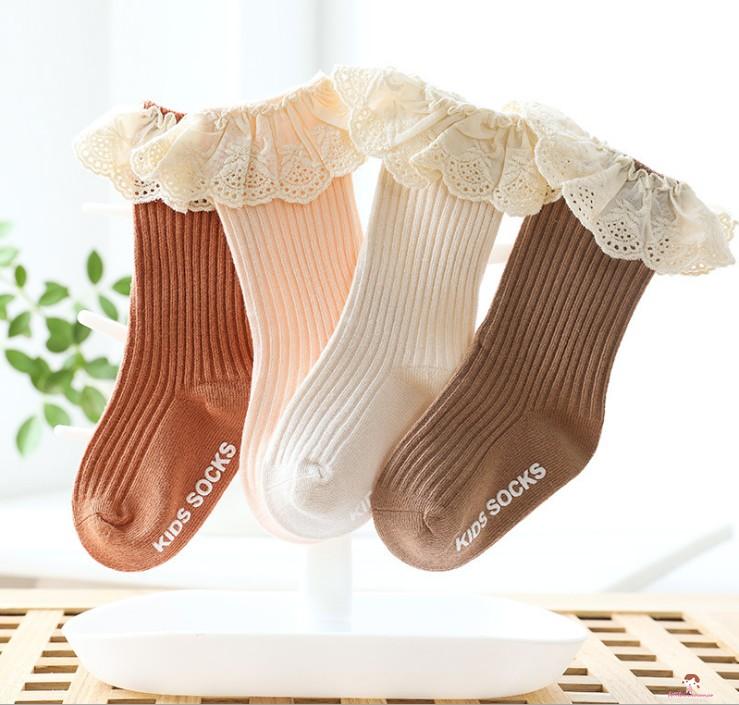 Tất Ren Chống Trượt Đáng Yêu Cho Bé Gái Xzq7-0 - 3 Tuổi