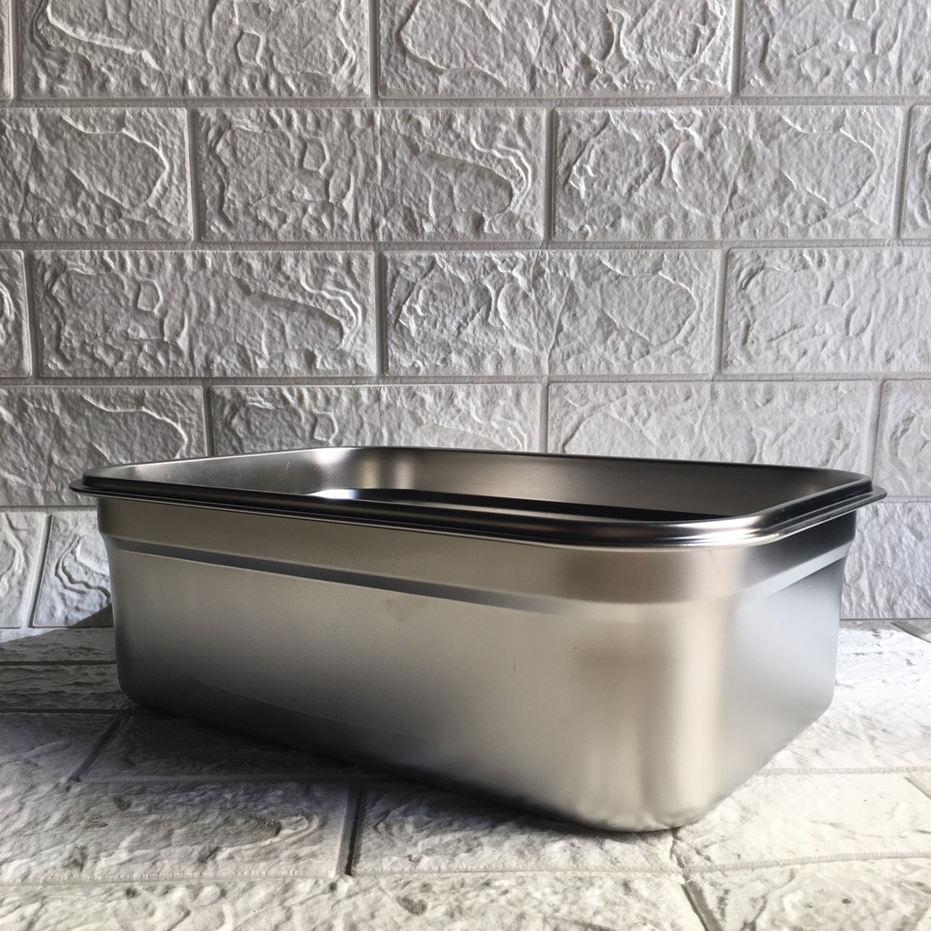 Khay inox đựng thực phẩm lưu trữ kho đông lạnh, có nắp. Dung tích từ 600ml -7000ml | BigBuy360 - bigbuy360.vn