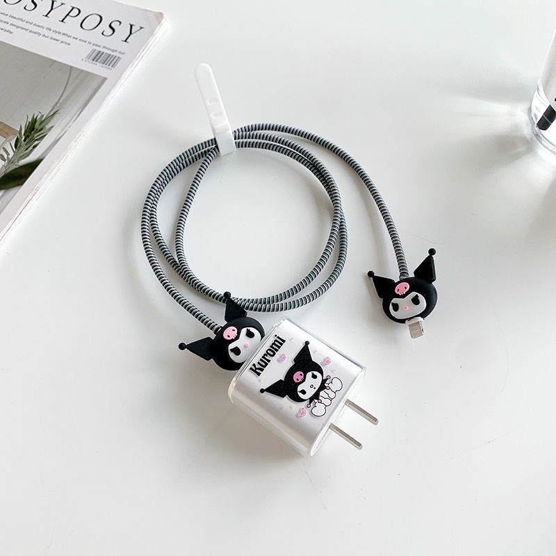 Vỏ Bảo Vệ Dây Cáp Sạc Nhanh Kuromi Apple 11pro 20w iPhone12