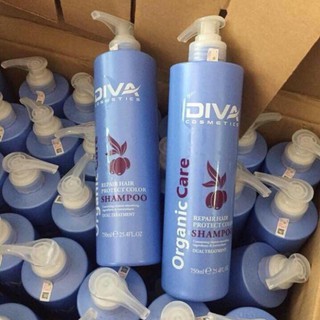 [SIÊU CHẤT LƯỢNG] Cặp Gội Xả Diva Xanh 750ml*2